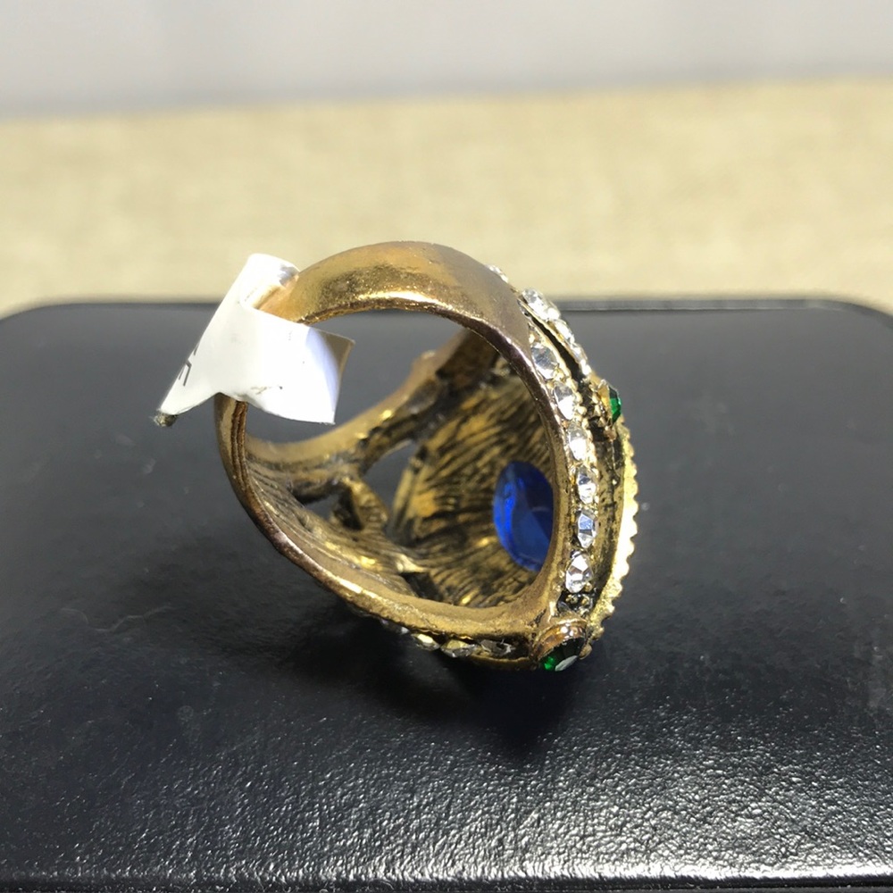 Multiple Crystal Stones Cooper Ring - image 5